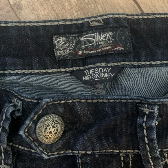 Silver Tuesday Mid Skinny Women's Jeans Size W26/L31 - Picture 9 of 11
